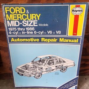 Haynes #773 Ford & Mercury Mid-Size 1975 Thru 1986 Automotive Repair Manual